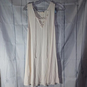 L.A Hearts mini sleeveless dress with lace-up neckline